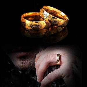 Hobbit Letters Midi Stainless Steel One Ring of Power Gold the Lord of Ring Lovers Women Men Fashion Jewelry