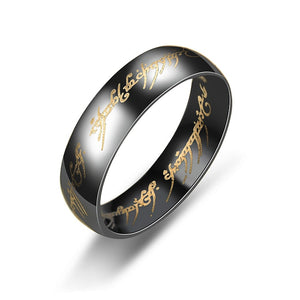 Hobbit Letters Midi Stainless Steel One Ring of Power Gold the Lord of Ring Lovers Women Men Fashion Jewelry