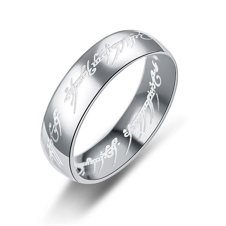 Hobbit Letters Midi Stainless Steel One Ring of Power Gold the Lord of Ring Lovers Women Men Fashion Jewelry