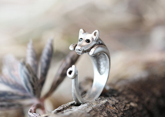 New Trendy Personalized Cute Adjustable Big Head Cat Ring Silver Color Plated Men Fashion Animal Kitty Cat Ring