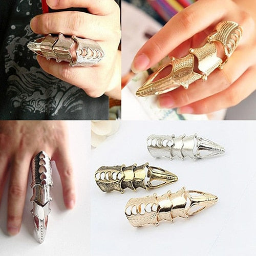 Gothic Punk Joint Knuckle Full Finger Claw Ring Statement Jewelry Rings for Women Men Fashion Jewelry Charm Knuckle Ring New