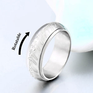 Magic Letter of One Ring Black Silver Gold Titanium Stainless Steel Ring for Men Women senhor dos aneis BR-R059