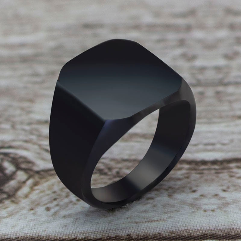 2019 Fashion Simple Style Black Square Ring Classic Ring Wedding Engagement Jewelry