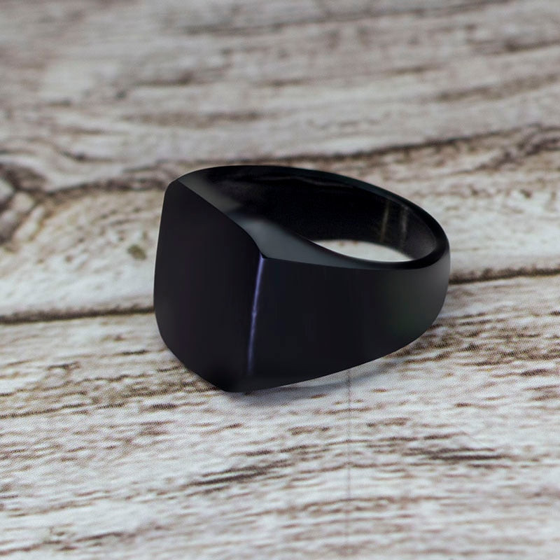 2019 Fashion Simple Style Black Square Ring Classic Ring Wedding Engagement Jewelry