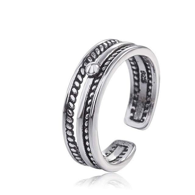 Adjustable Vintage Punk Dragon Ring Men Chunky Copper Alloy Biker Rock Rap Embrace Skeleton Head Ring Gothic Jewelry