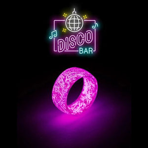 New Design Luminous Purple Blue Resin Ring Glowing In The Dark Wedding Engagement Rings For Women Men Jewelry Gift