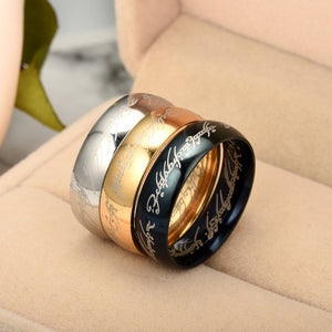 Hobbit Letters Midi Stainless Steel One Ring of Power Gold the Lord of Ring Lovers Women Men Fashion Jewelry