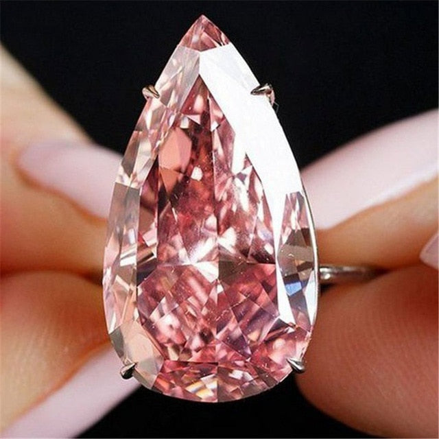 Rose Gold Color 2cts AAA Zircon Engagement Wedding Band Rings For Women Bridal Bijoux Dropshipping